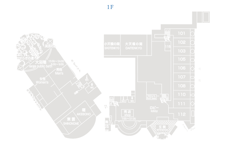 1Fの略地図